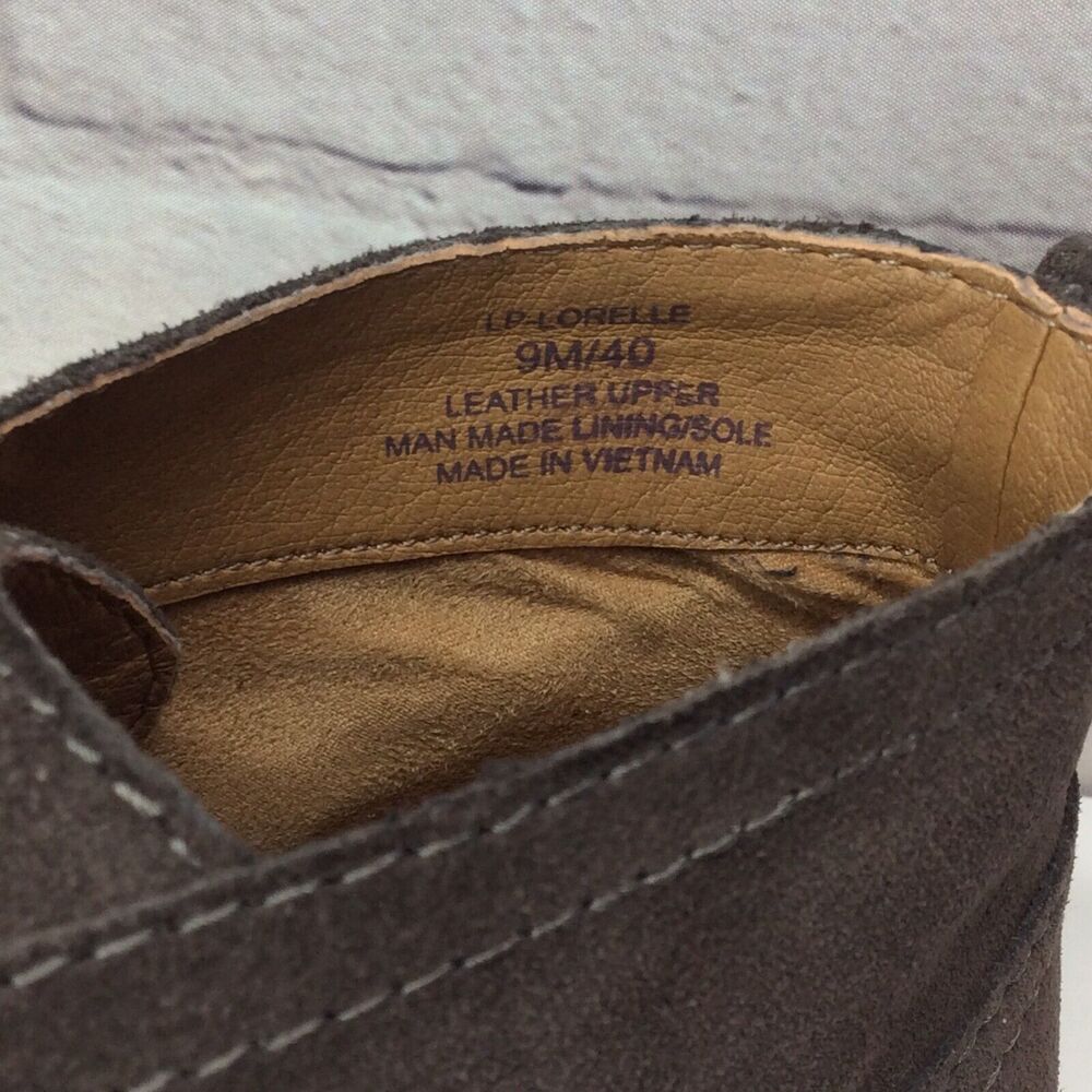 Lucky Brand Lorelle Chukka Ankle Sneakers Men's Sz 9M Gray Suede Leather Lace Up - Picture 2 of 9